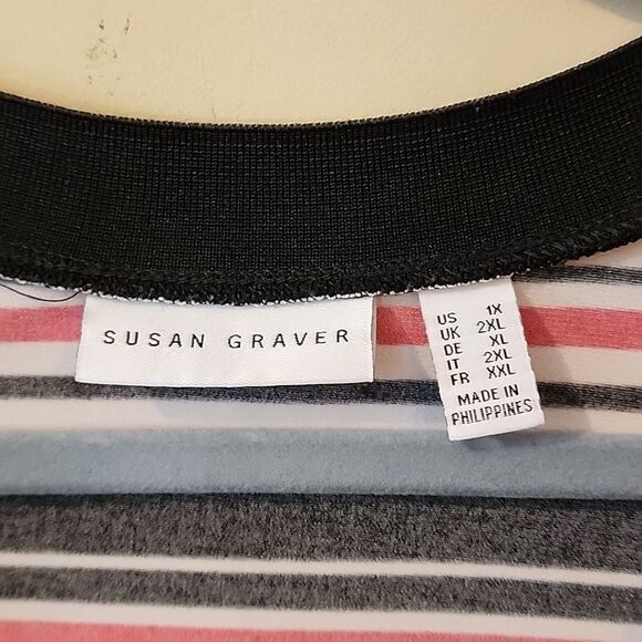 Beautiful Susan Graver top 1X - Picture 2 of 5